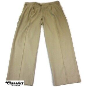 Tommy Bahama Pants Mens Beige Relax Silk Blend Straight Casual Tag 40X34 (40X31)